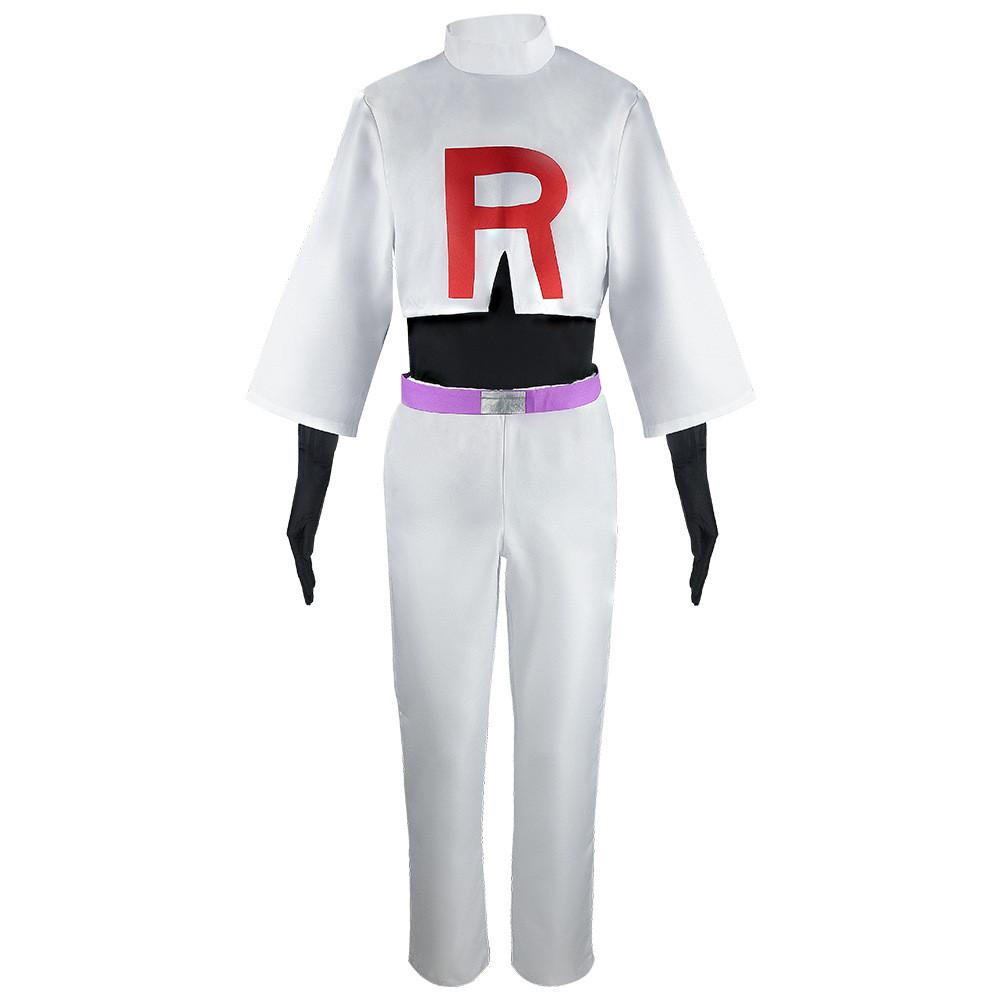 Pokemon Jessie James Cosplay Kostüm Mit Spandex-Mischgewebe Für Bühnenauftritte
