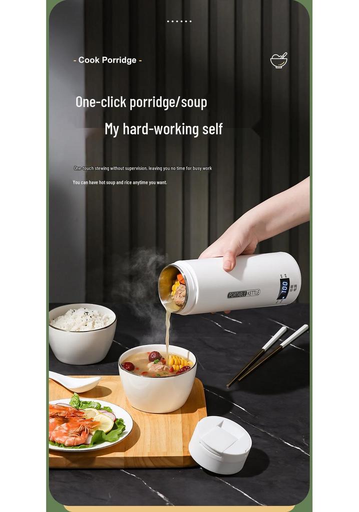 High-Value Portable Smart Thermos: Integrated Heat-Retaining Water Boiler for Home, Office, and Travel
