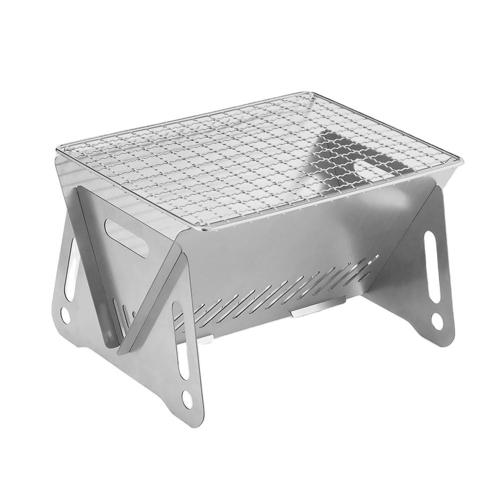 S Size Hiking Foldable Oven Charcoal BBQ Grill Portable Barbeque Camping Stove