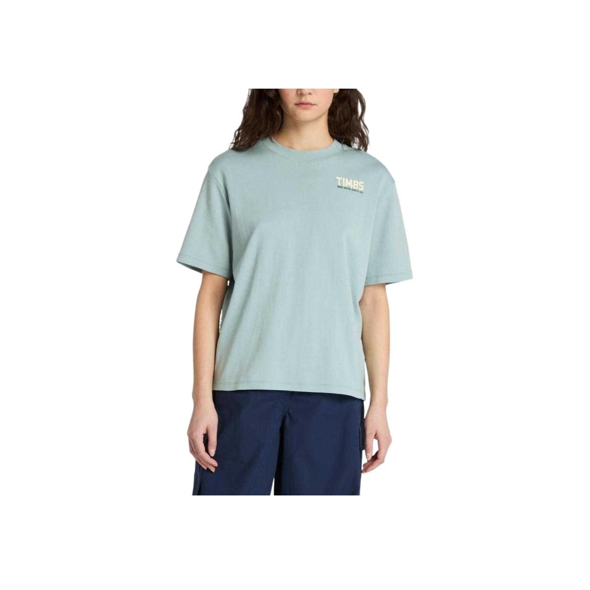 

Timberland Пуловер с круглым вырезом, футболка с коротким рукавом и спущенным плечом, женская футболка TB0A4251EYM1 S