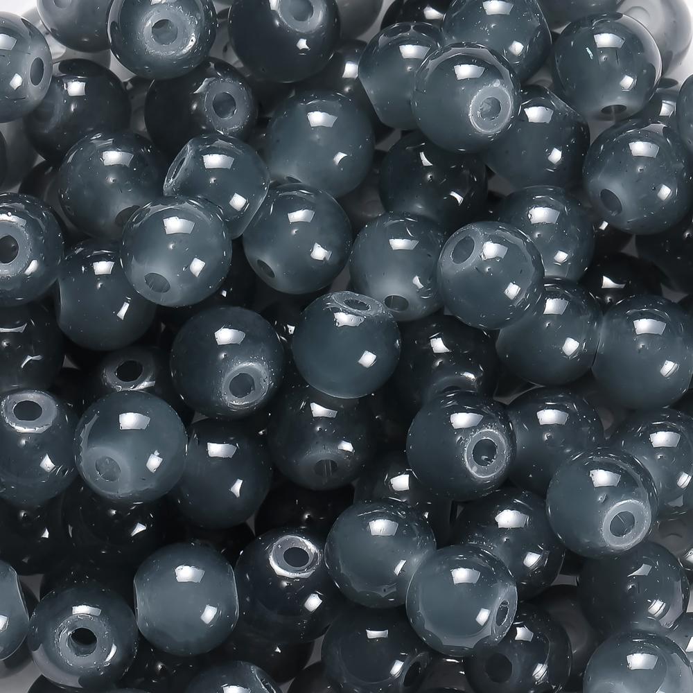 30/50pcs 6mm Glass Round Beads Colorful Spacer Loose Beads for Necklace Bracelet Diy Jewelry Making Accessories Supplies