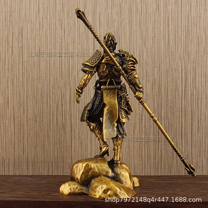 Metal Craft Black Mythology Wukong Monkey King Desktop Decoration Hellfire Fighting Buddha Ornament