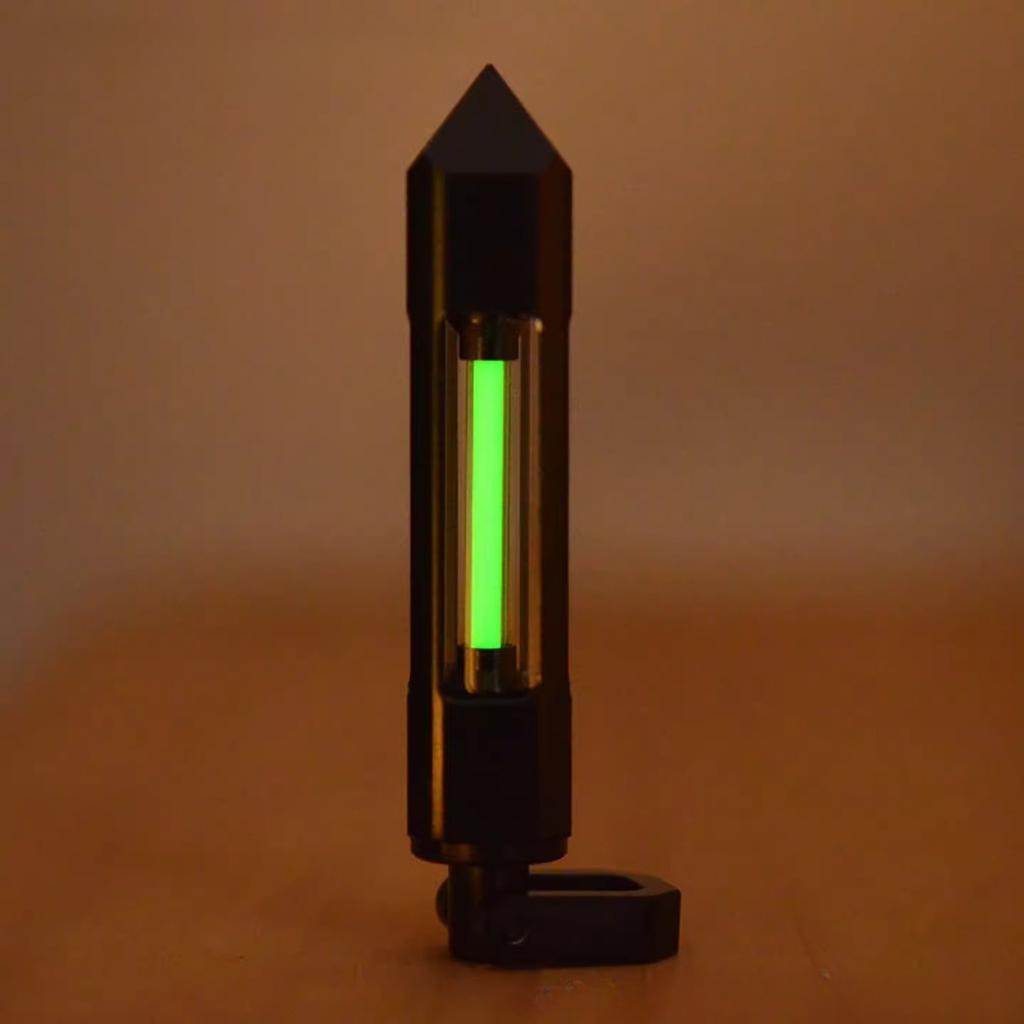 Titanium Tritium Trachea Keychain Self-luminous 25-year Necklace Pendant Removable Nuclear Reactor Tip Design