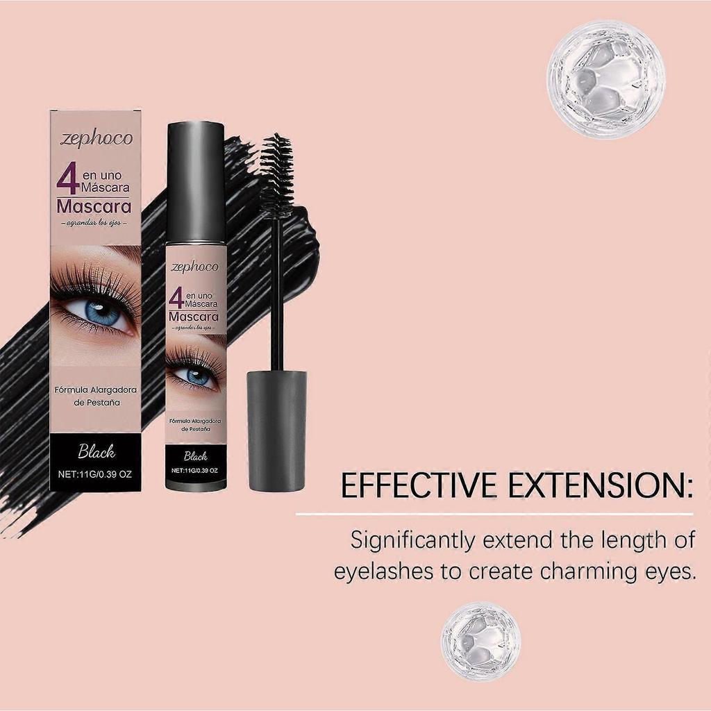 Zephoco Black Mascara - Naturally Curling, Sculpting, Moisturizing, Silky, Lightweight, And Colorful Eye Makeup