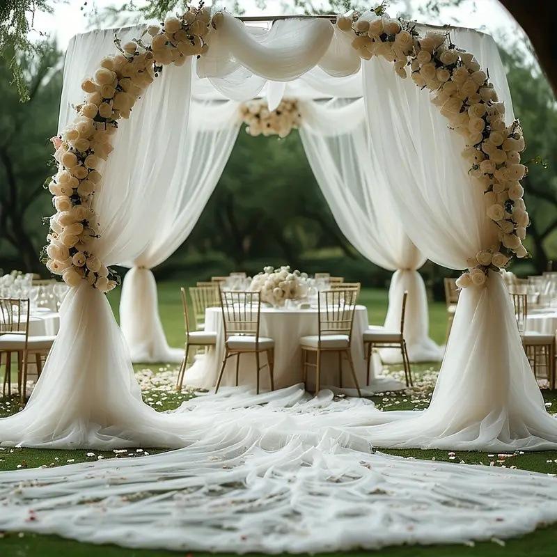 10/5/3/2/1M Wedding Tulle Backdrop Curtains,Sheer Backdrop Curtains,Birthday Party Baby Shower,Photography Backdrop Decoration