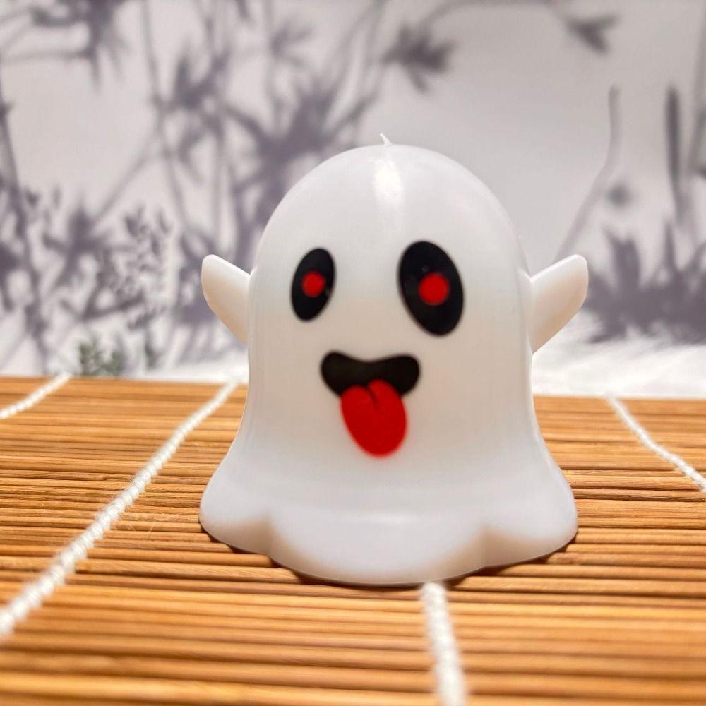 Ghost Pendant Plastic Halloween Ghost Lamp Portable Luminous Mini Ghost Light Spooky Ghost Hanging Ornament Home Party Bar