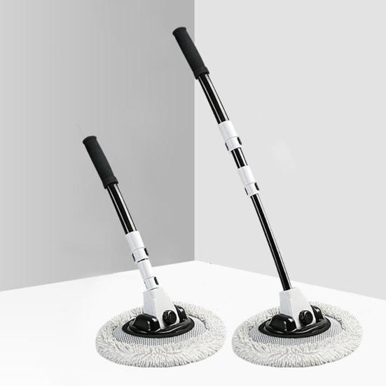 3-Section Telescopic Car Wash Mop Bendable Handle Car Wash Brush with Chenille & Microfiber Head Scratch-Free Cleaning Tool for Auto Motorcycle