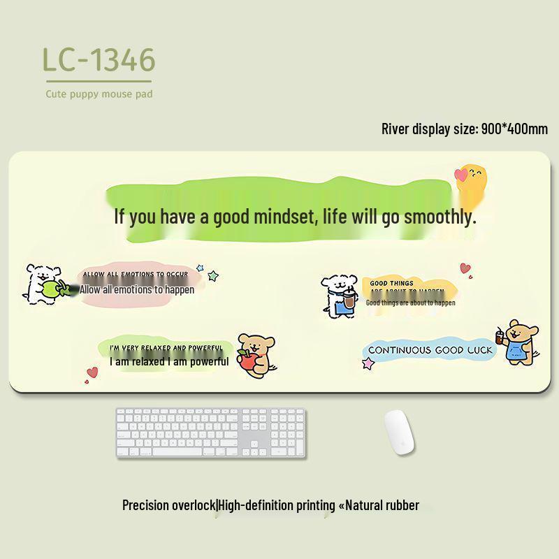Extra-Large Heated Anti-Slip Cartoon Mouse and Keyboard Pad - Comfortable Desk Pad for Office & Gaming