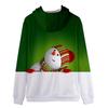 Men's Chrismas 3D Printed Fashion Jacket  Zipper Hooded Loose Casual Holiday Coat Zipper