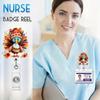 2D Flat Turkish Theme Retractable Nurse Badge Clip Durable ID Clip for Office and Medical Professionals