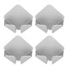 4Pcs NoPunch Power Plug Holder WallMounted Power Cable Organizer Rack Bracket for Home Gray