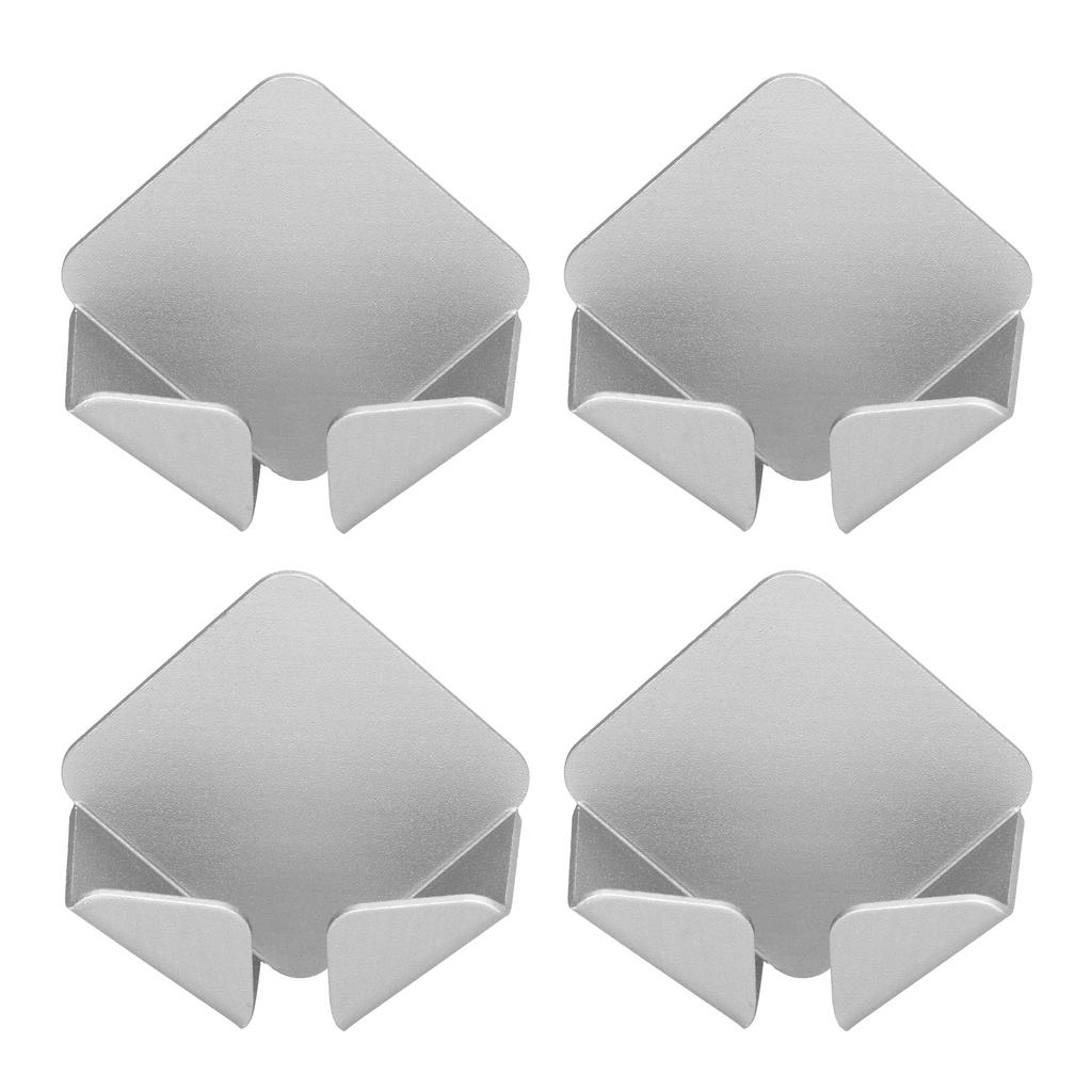 4Pcs NoPunch Power Plug Holder WallMounted Power Cable Organizer Rack Bracket for Home Gray