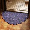American light-colored flower semicircular bathroom door floor mat toilet non-slip foot mat diatom mud absorbent mat carpet