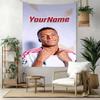 Mbappe Custom Your Name Wall Decor Tapestry Art For Pet Memorial Birthdaywedding Party Backdrop Family Gift