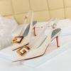 7CM Heels Women's Stiletto Sandals Fashion Elegant Pointed Tip Party High Heel Comfortable Casual Women's Shoes Sandalias Mujer