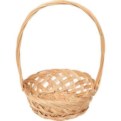 Wicker Easter Basket for Blessing Food and Decorations, 35cm High, 22cm Diameter, 8.5cm Deep