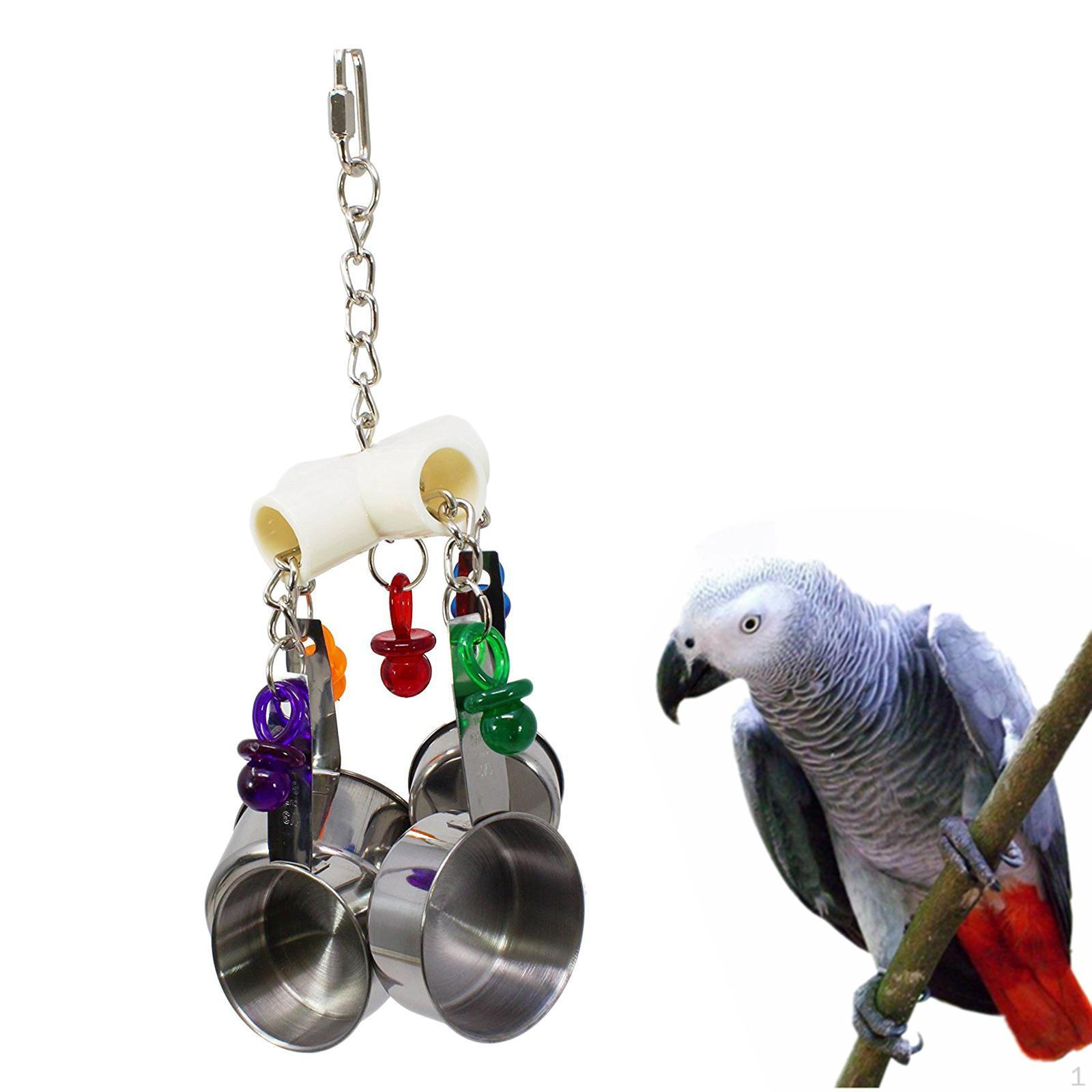 Bird Parrot Bells Toy with Sweet Sound Budgie Parakeet Cockatiel Macaw African Grey Cockatoo