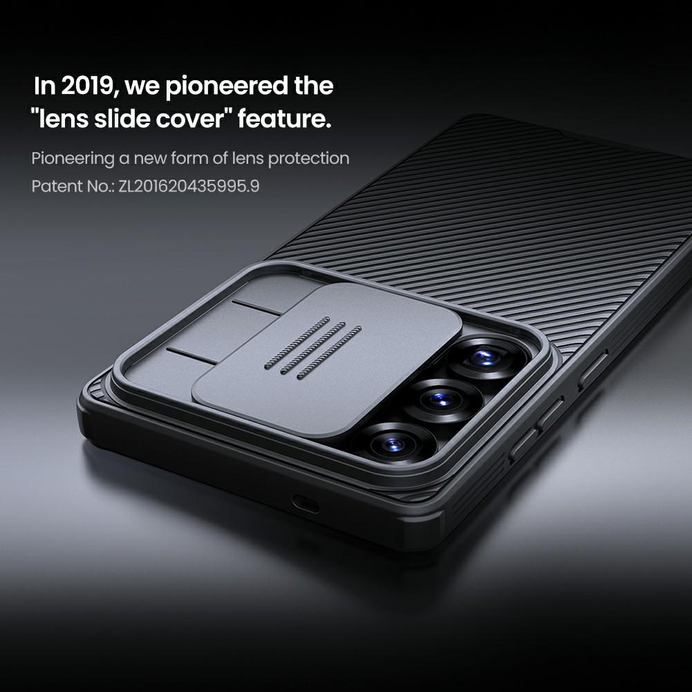 NILLKIN Camshield Pro Serie für Samsung Galaxy S25 Ultra Hülle PC+TPU Schiebe-Kameraabdeckung Handyhülle