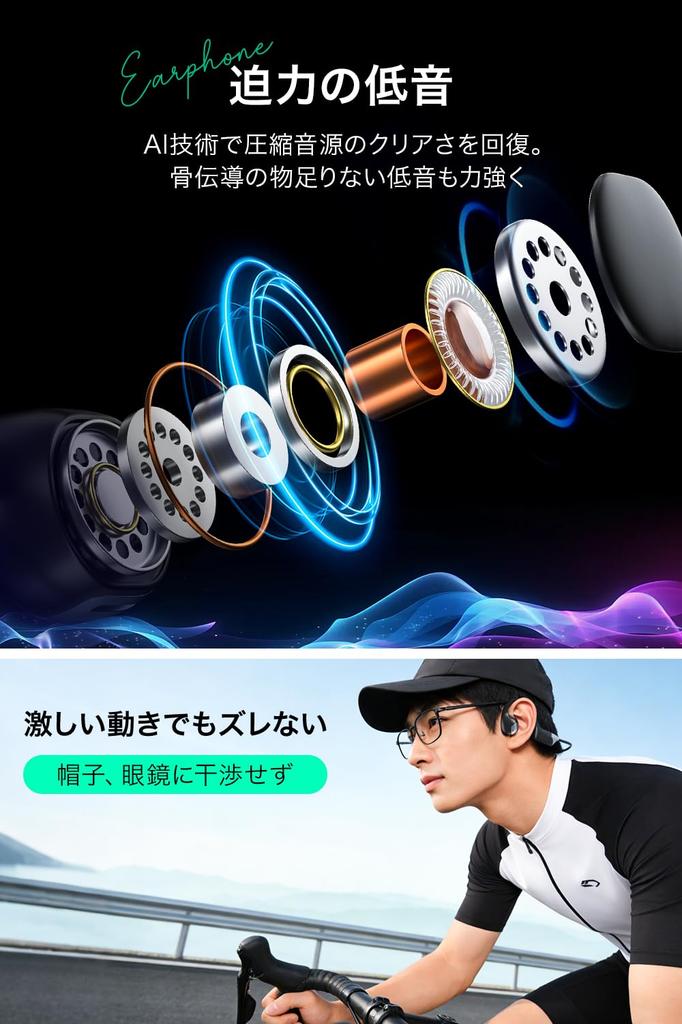 Bone Conduction Bone Conduction Headphones Improved Sound Quality Bluetooth Headphones Bluetooth Comfortable Does Not Block Allows Ambient 11 Hours