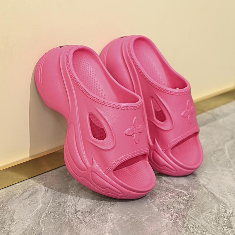 

Fashion New Women s Thick Soled Slippers Outdoor Fashion EVA Beach Women s Outdoor Lightweight 2025 Summer High Heels Casual Shoes 39