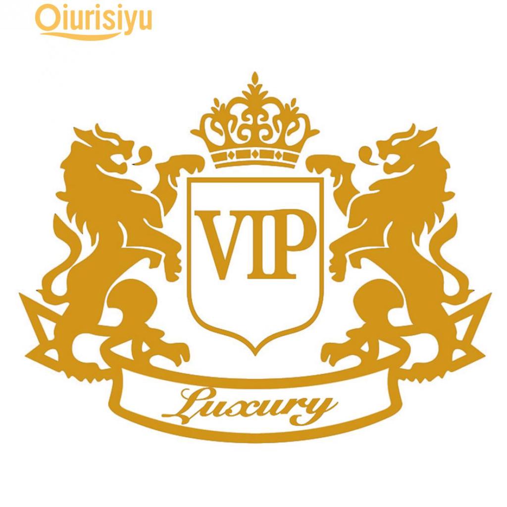 Double Lion Crown VIP Letter Car Reflective Decal Sticker