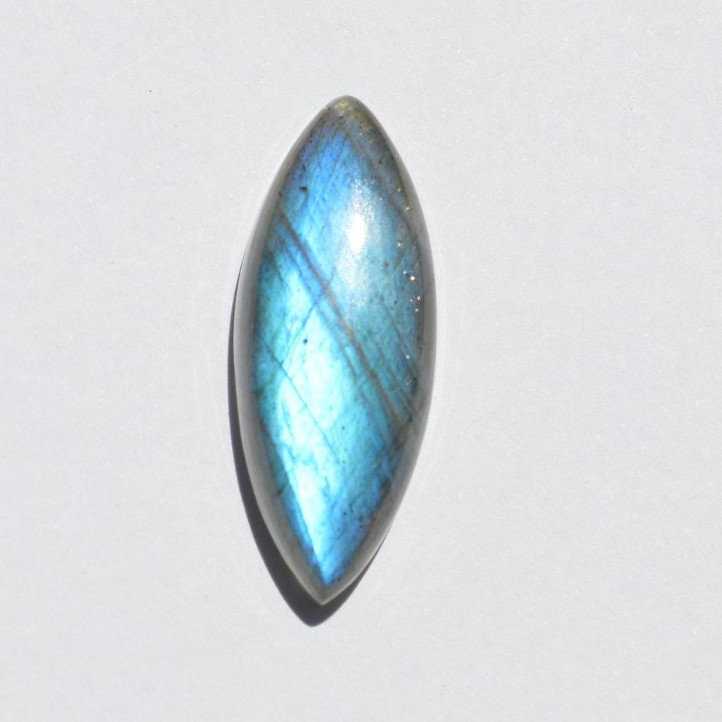 Natural Labradorite Gemstone Cabochon, 15 Carats Blue Fire Labradorite Cabochon, Marquise Shape, Craft Supply Jewelry Making