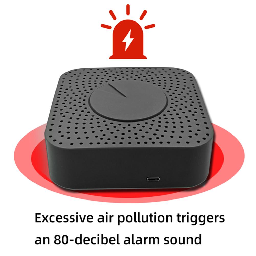 Multifunctional 5 IN 1 Smart WIFI Air Quality Monitor CO2 Meter Carbon Dioxide Detector Voc Formaldehyde Auto Alarm for Home Temperature and Humidity