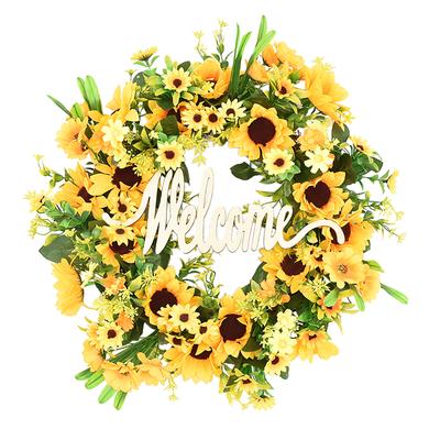 Sonnenblumen Girlande Türschmuck Ins Nordische Sonnenblumen Dekoration Hallo Hängeornament