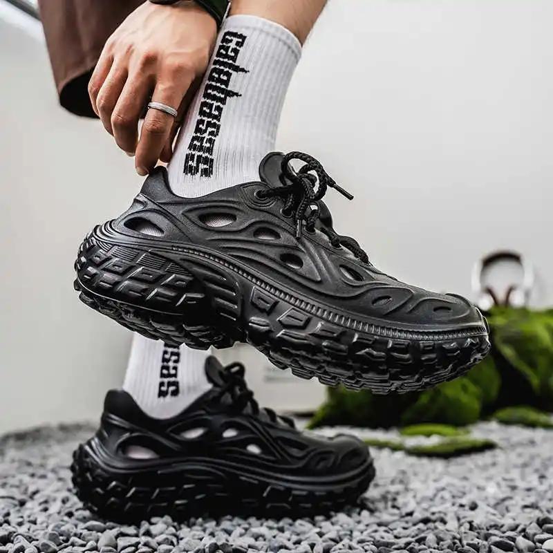 Fashion High Sole Rubber Sole Men Sneakers Size 46 Tennis Saddle Shoes Summer Men's Summer Sports Functional Stylish Funky