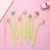 18pcs colorful flower shake pen,soft and bendable medium pen with 0.5mm black ink for smooth writing,office supplies,durable pen