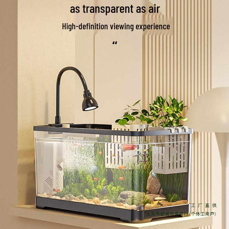 Kompaktes ökologisches Aquarium 2025: Alles-in-Einem Filtrations- & Sauerstoffanreicherungssystem für Goldfische – Komplettset