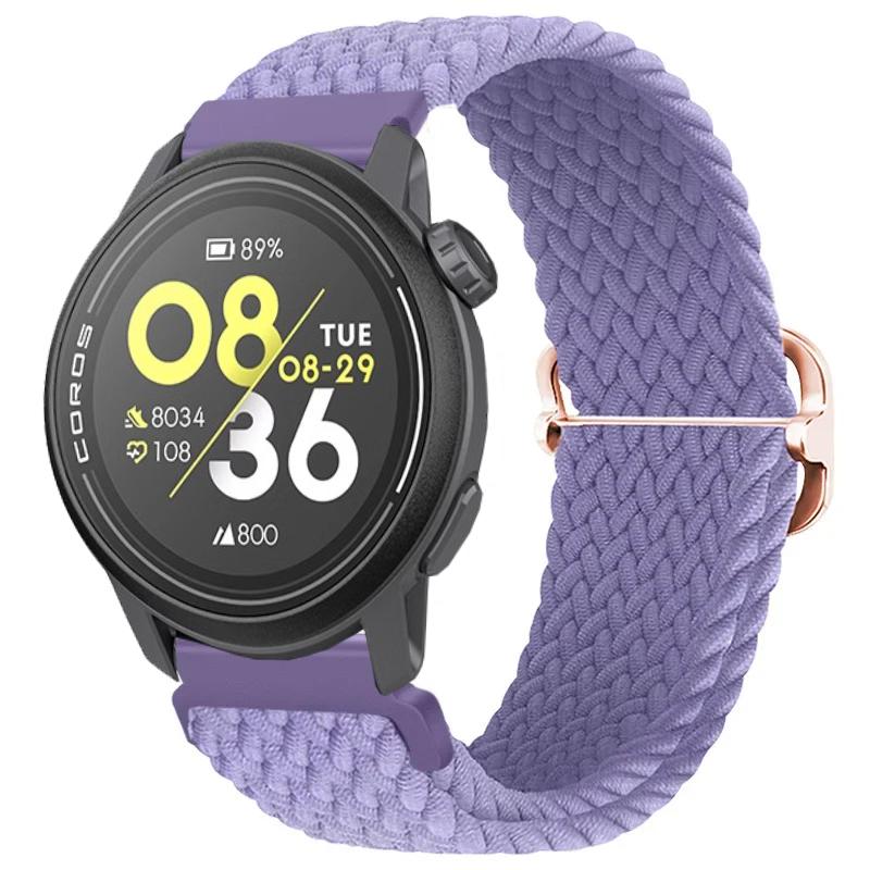 

20/22mm Nylon Braided Strap For COROS APEX 4/PACE Pro/4 3 2 Adjustable Bracelet For CMF Watch 3/2/1 Pro Suunto Race 2/S/Run Band Suunto Vertical 2-1 лаванда фіолетовий колір