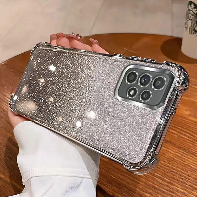 SamsungA53 Case Glitter Phone Cover For Samsung Galaxy A53 A33 A13 A73 Note 10 Pro 9 8 Back Transparent Luxury Women Case A 53