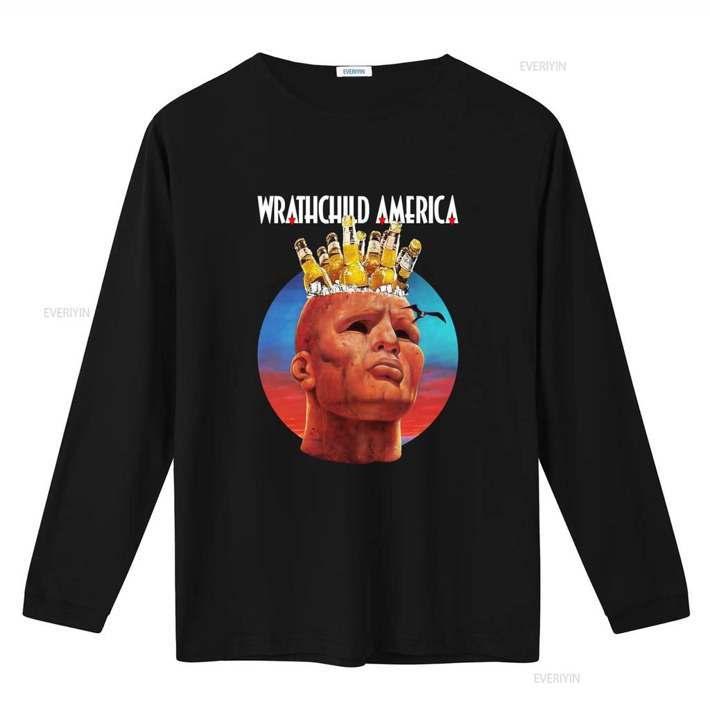 Wrathchild Amerika Tour T-Shirt Ich bin nicht betrunken, ich trinke nur Print Herren vintage gewaschen homme streetwear Dehnbar