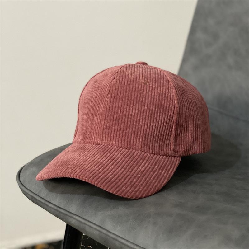 JYL TS DIY Corduroy Cap Unisex Autumn  Street Casual Sun Hat Corduroy
