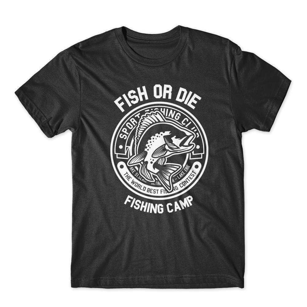 

Fish Or Die T-Shirt 100% Cotton Premium Tee New L