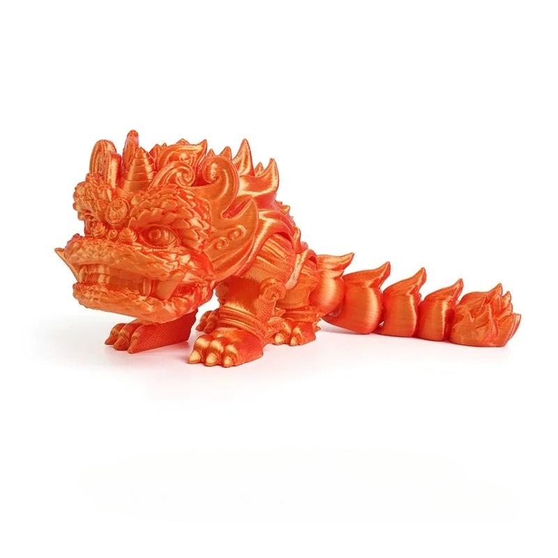 3d Miniature Funny Ornament Decoration Chinese Lion Dance Model Joint Movable Figurine Home Decor Craft