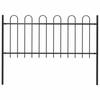 Garden Fence BOXTEL with Loop Top Steel 181 X 100 Cm Black