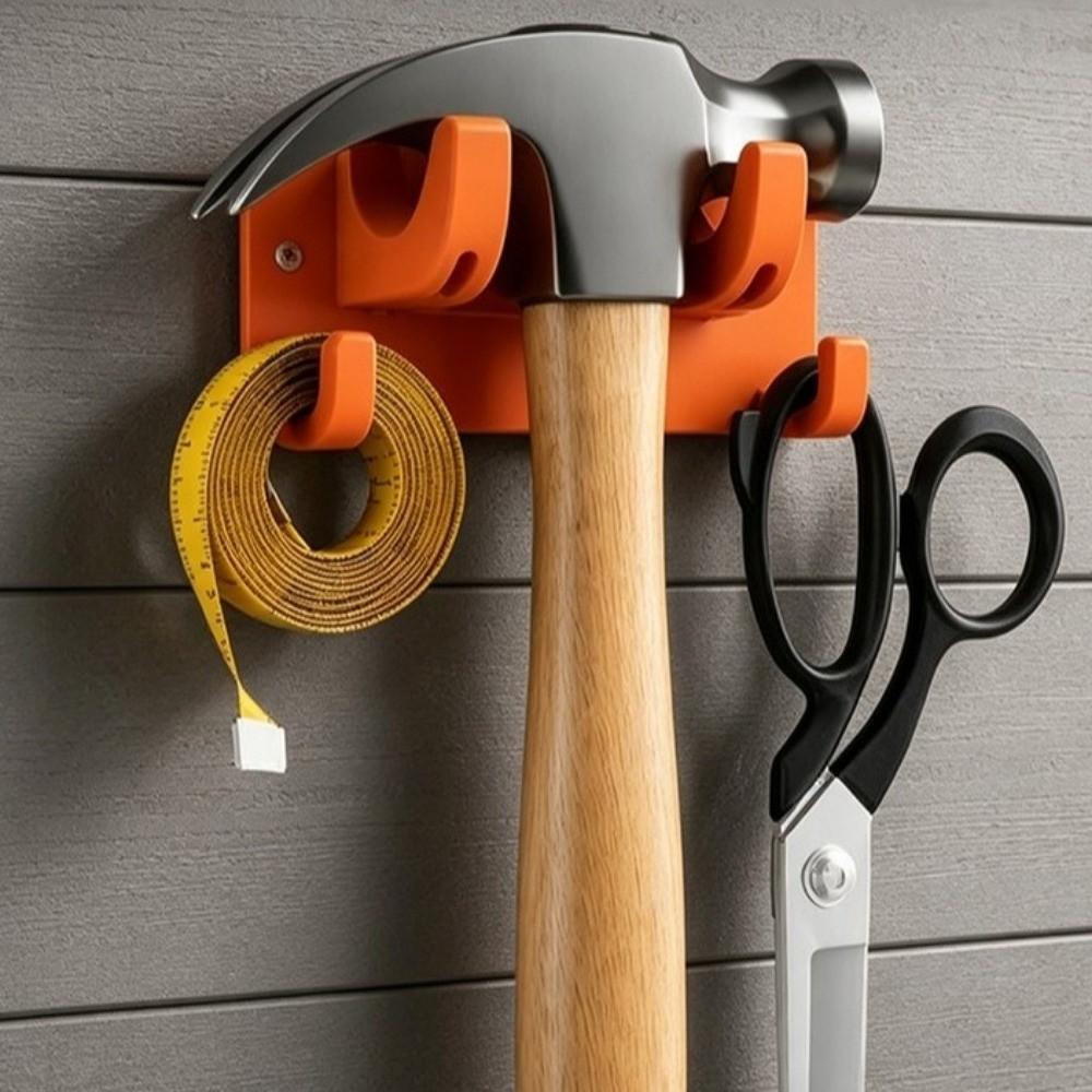 5PCS Wall Mount Gardening Tool Hanger Practical Storage Hook Rack  Household Cleaning