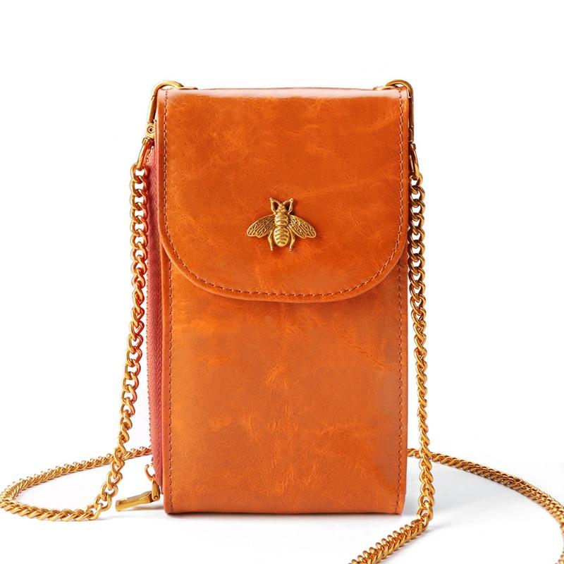 

JOGUJOS outdoor leisure women s retro leather mobile phone bag mini small bag mobile phone bag messenger bag bag female