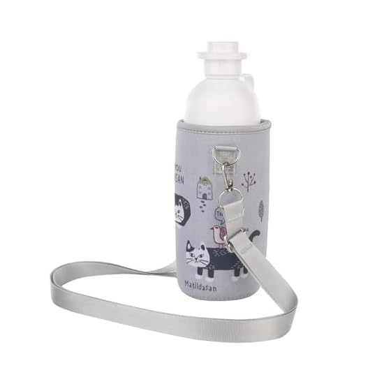 Clear Drink Bottle with Cover - Matilda Gray