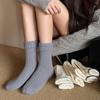 Autumn Winter Thicken Warm Women Socks Japanese Fashion Knitted Middle Tube Socks Women Solid Color Long Socks Christmas Gifts