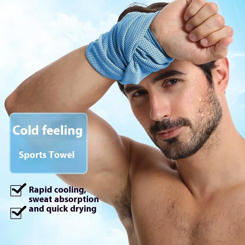 Portable Outdoor Sport Ice Towel Sweat Absorption Wrist Protector Quick-Drying Cooling Wristband For Fitness Camping Running