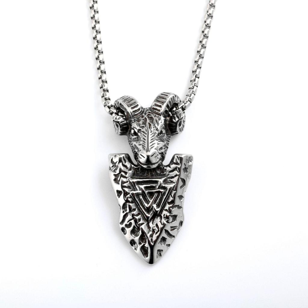 Unisex European Retro Stainless Steel Pendant Necklace