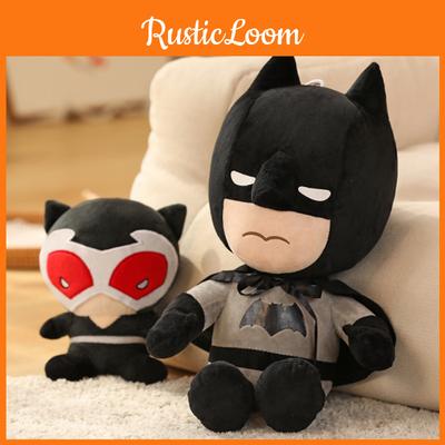 DC Batman Plüschtier Weiche Stoffpuppe Kinder Fans Geschenk Schwarz Rot Anime Fabrik