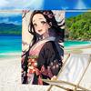 1pc Nezouko7 Beach Towel, Beach and Seaside Swimming Pool Equipment, Fashion Pattern, Rectangular, Travel Essentials