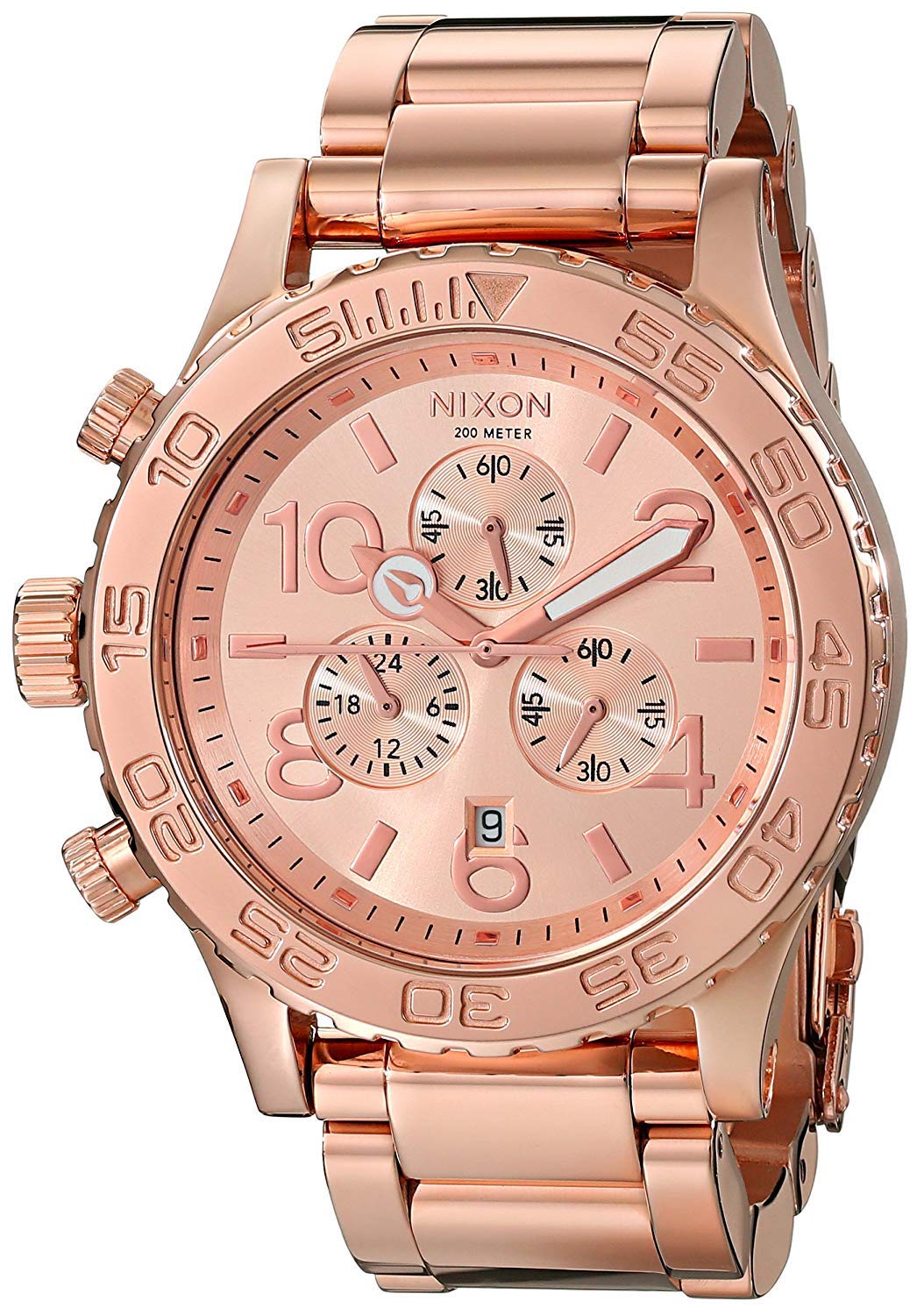 

NIXON Watch THE CHRONO Pink Gold ALL ROSE GOLD Chronograph Diver Watch 42-20 A037-897 [Item]