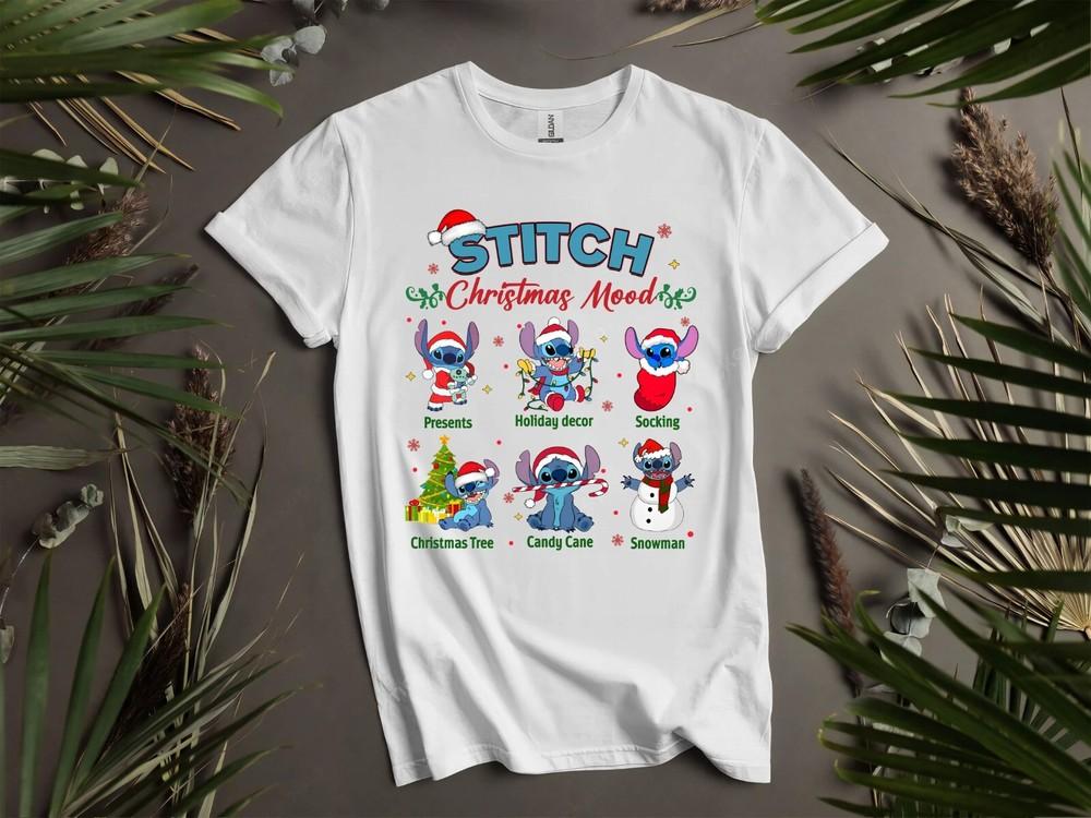 

Christmas Moods Stitch T-shirt T shirt Men Women Unisex Tshirt K1019 3XL
