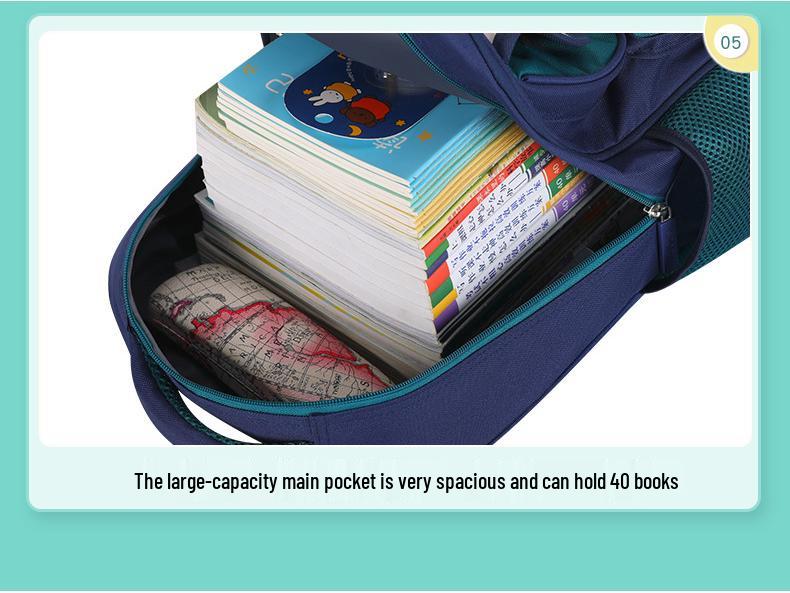 2025 Internet Celebrity Spine Protection Backpack for Grades 1-6 - Large Capacity, Decompression Design