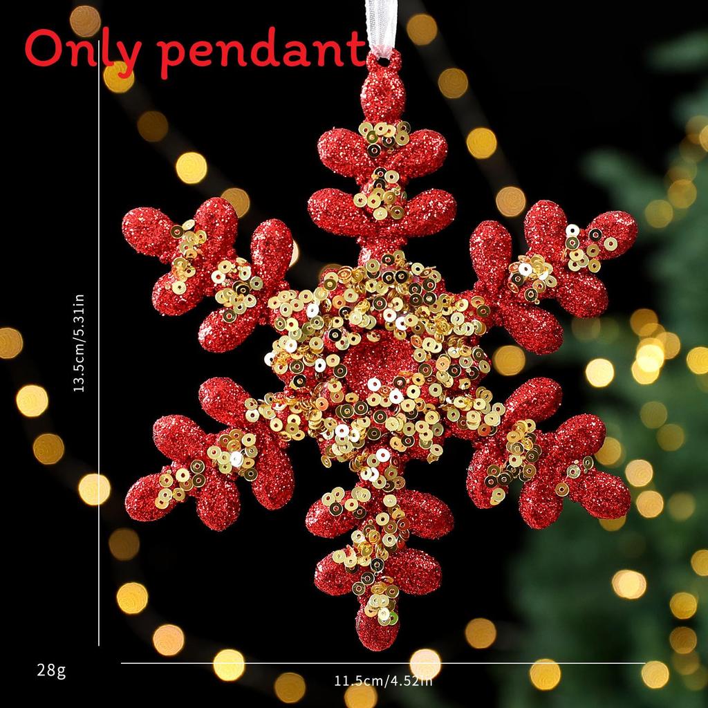 Creative Christmas Tree Snowflake Star Shaped Pendant Holiday Decoration Props For Festive Scene Setting